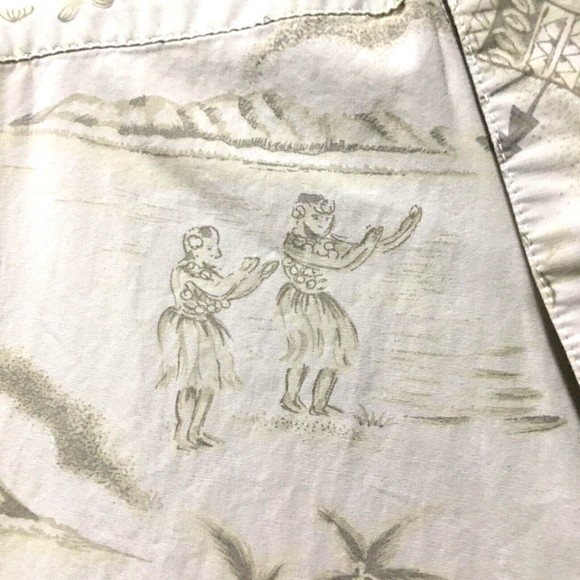 Mens Hawaiian Shirt Tiki Wakiki Surf Hulu Dancer 100% Cotton Short Sleeve Sx XL - Picture 4 of 6